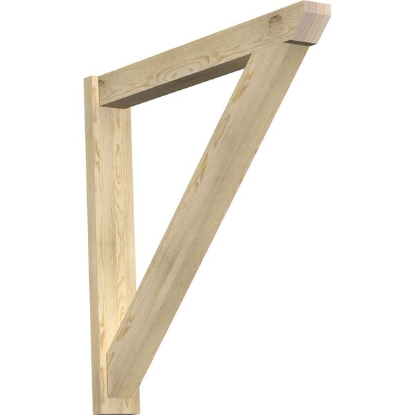 Ekena Millwork Traditional Slat Rough Sawn Outlooker, Douglas Fir, 6"W x 44"D x 44"H OUT06X44X44TRA06RDF - main